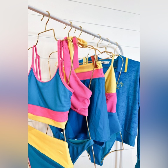 BEACH RIOT Wren One Piece Coral Reef Colorblock, Size X-Small, $168 - Picture 5 of 10